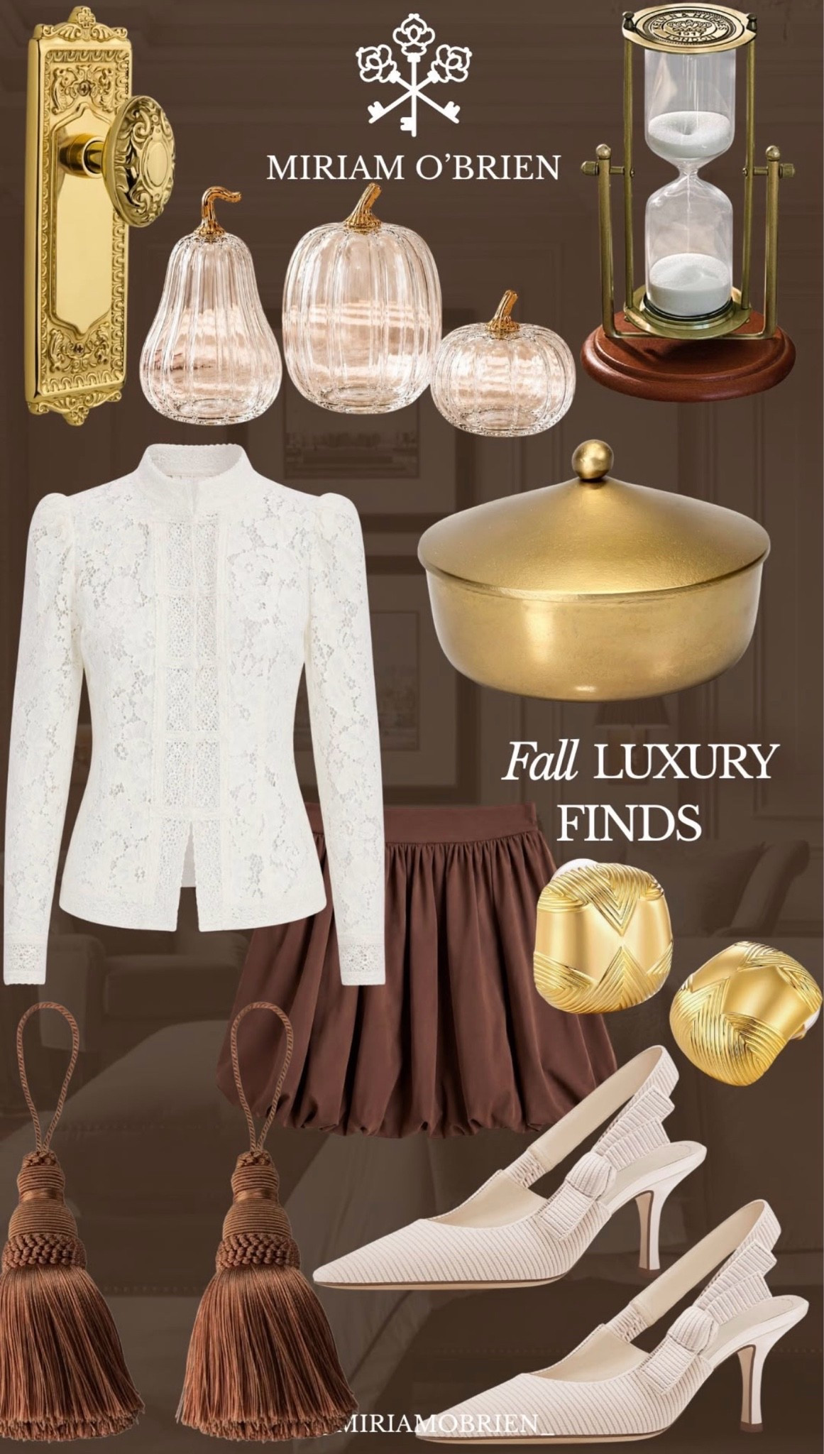 Fall Luxury Finds 

Follow me @miriamobrien  on IG and TikTok 

#FallLuxury #FallFinds #ElegantStyle #LuxuryHome #FallFashion #TimelessStyle #CuratedFinds

#LTKHome #LTKSeasonal #LTKOver40