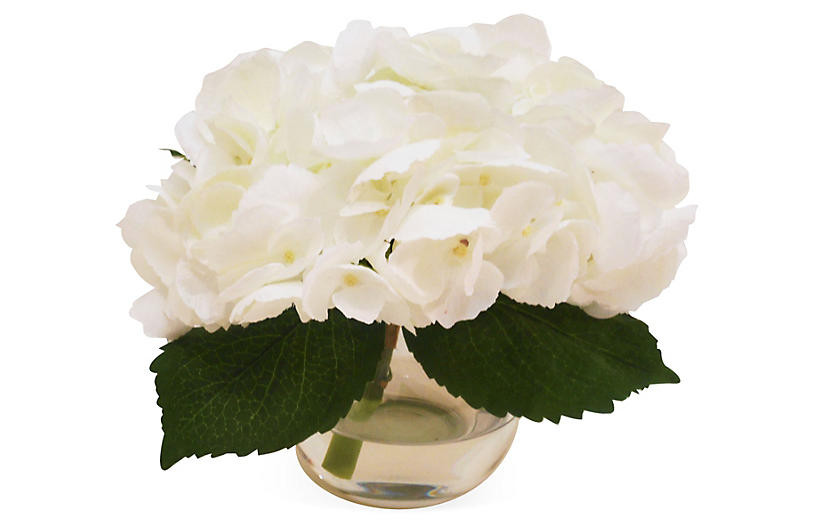 10" Hydrangea in Vase, Faux | One Kings Lane