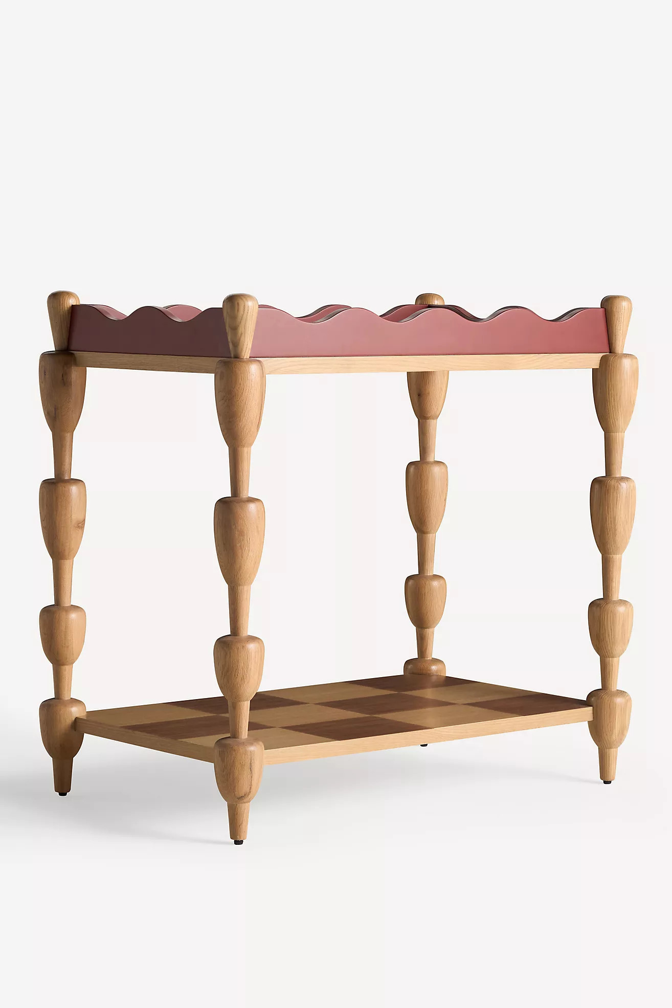 LALA Reimagined Sculptural Oak Bar Cart | Anthropologie (US)