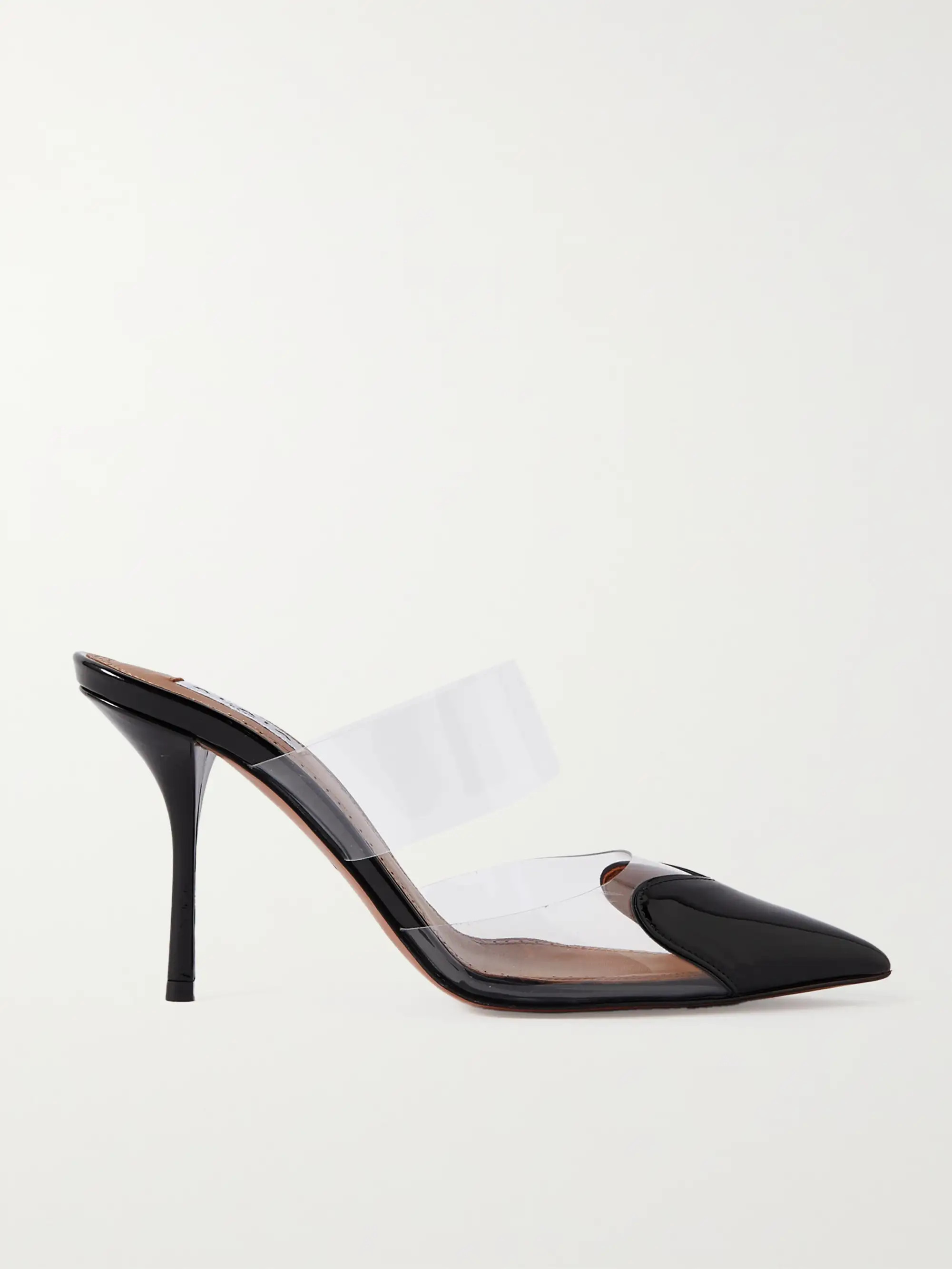 Cœur 90 PU and patent-leather point-toe mules | NET-A-PORTER APAC