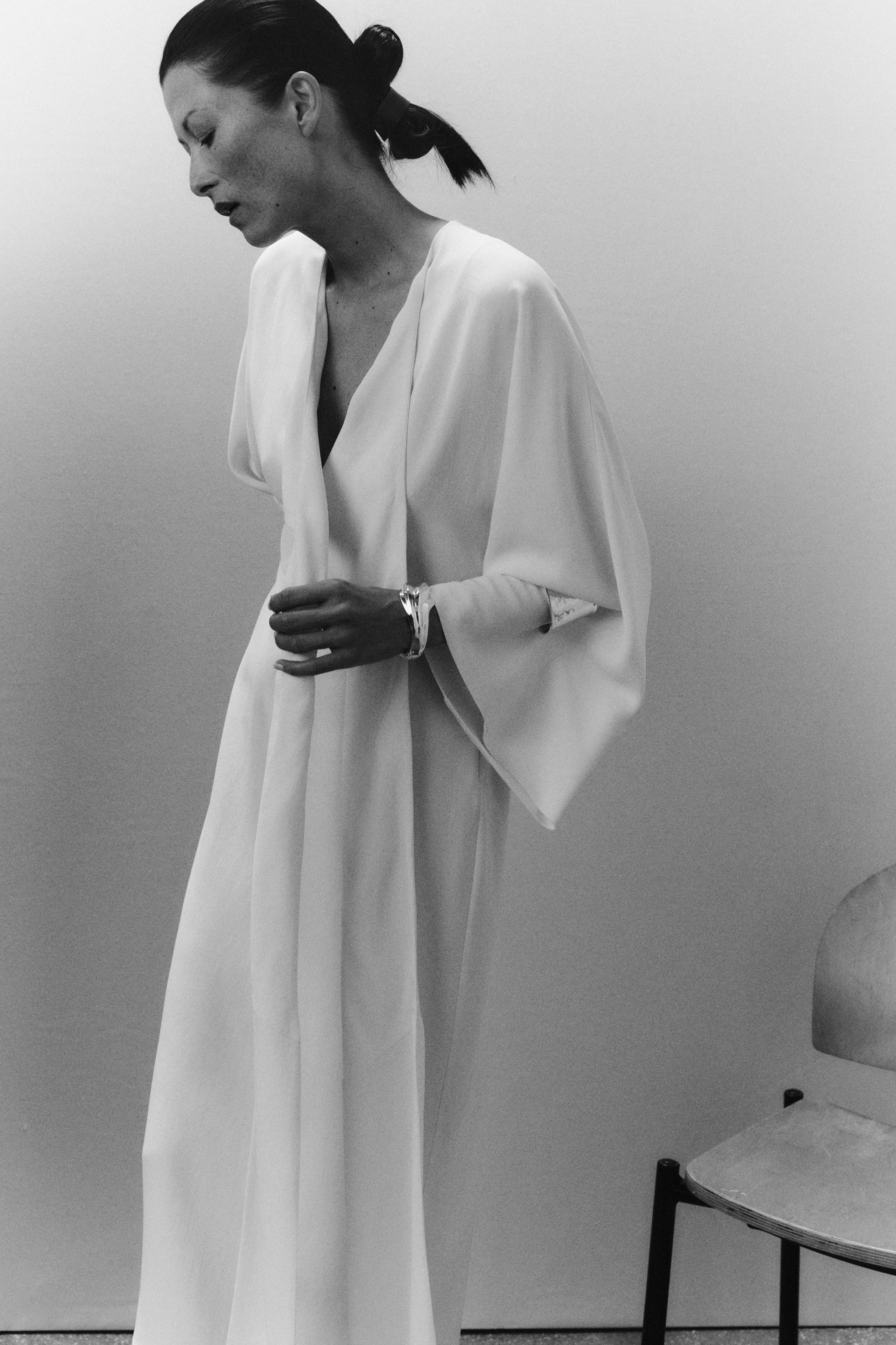 ZW COLLECTION MIDI DRESS WITH TIES | Zara US