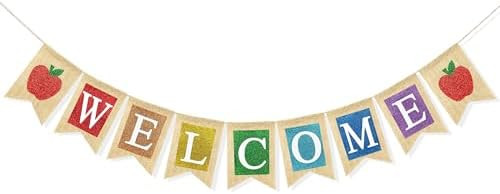 VILIFEVER Welcome Banner Classroom Decor Back to School Decorations | Amazon (US)