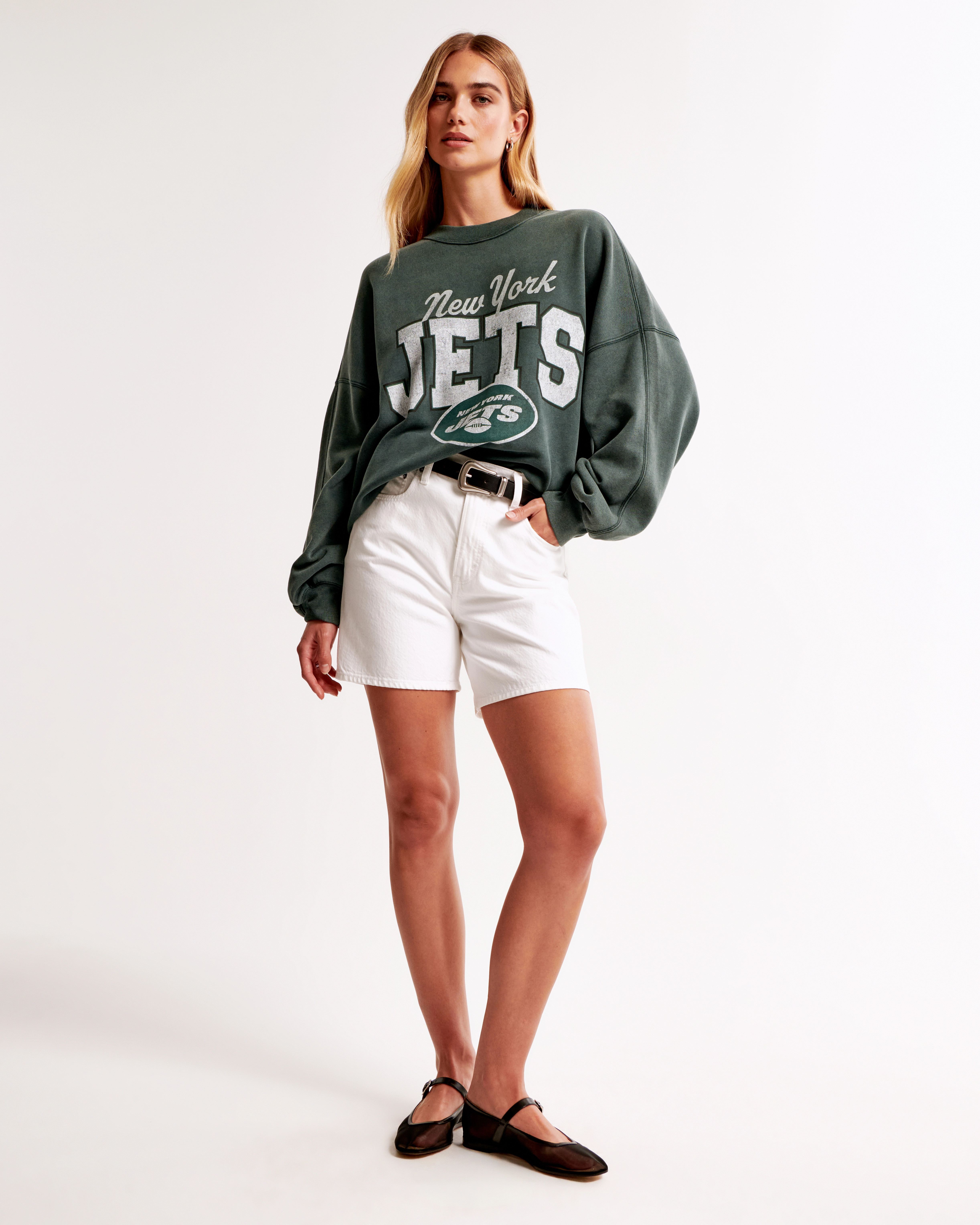 New York Jets Graphic Oversized Sunday Crew | Abercrombie & Fitch (US)
