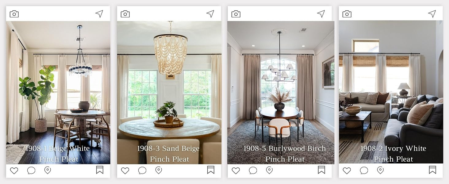 TWOPAGES Liz Linen Custom Curtain Customizable Size Blackout Pleated Header Memory Trained Neutra... | Amazon (US)