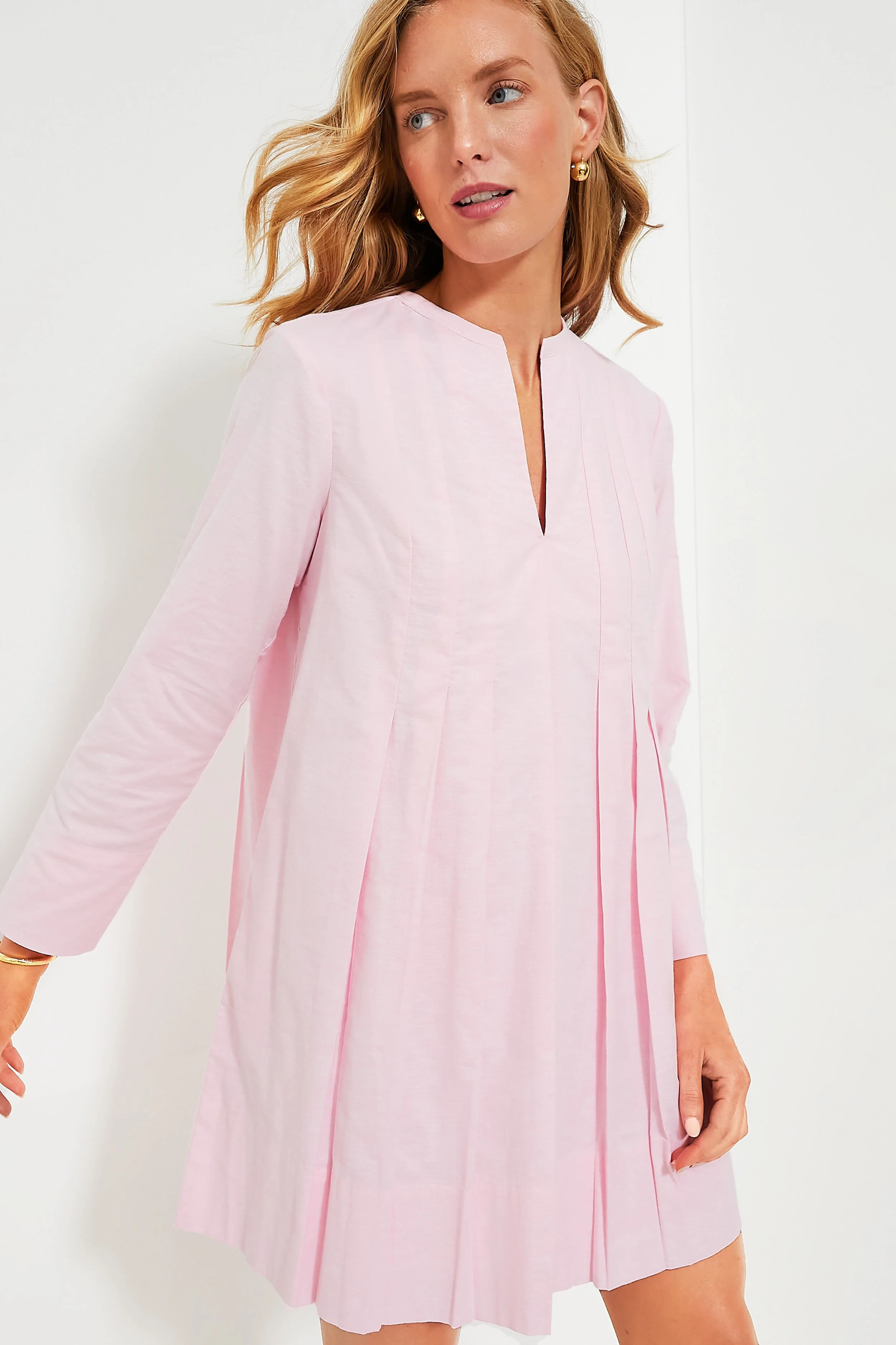 Pink Lightweight Oxford Luella Dress | Tuckernuck (US)