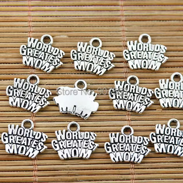 20pcs 12*14mm Tibetan Silver Tone Worlds Greatest Mom Charms EF1828 Charms for Jewelry Making | AliExpress (US)