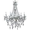 The Original Gypsy Color 6 Light Crystal White Chandelier H26" W22", White Metal Frame with Clear... | Amazon (US)