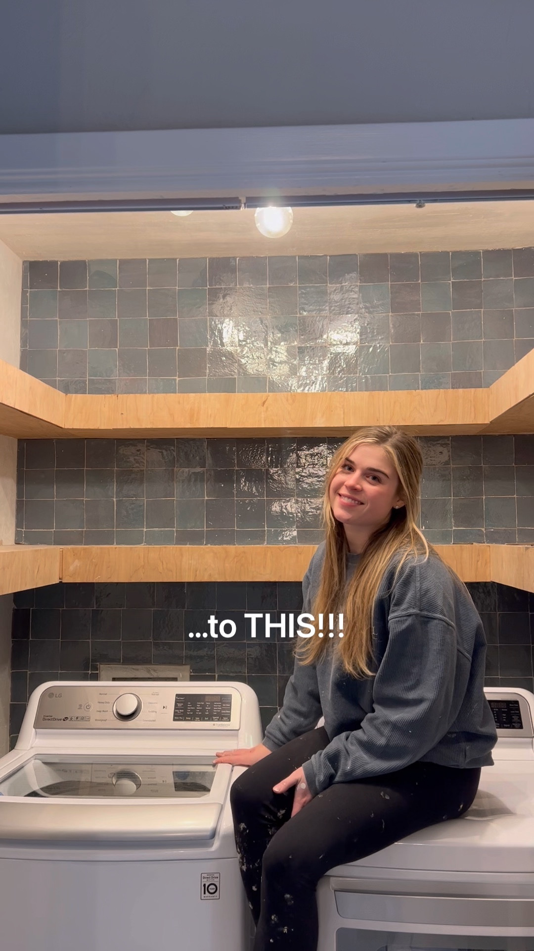 STEP BY STEP 👇🏼 

✨ all @riadtile ziellge tiles are hand, cut and handmade so they vary in size and color. I opened each box and hand sorted & laid them out to make sure they blended nicely 
✨ each tile was then soaked for 1 to 2 minutes
✨ after lightly cleaning a wall, I applied Māori type one tile adhesive 
✨ I then laid each tile by hand 🥰
✨ I let the tile set on the adhesive for about 24 hours, and then it was time to grout!
✨ I used Mapei Ultracolor plus FA grout in Alabaster (purchased at @loweshomeimprovement ). I forgot to buy a float so that was my fault, but I was able to use a plastic scraper I had from a previous project 
✨ I then used a damp sponge to wipe off excess grout!

I absolutely LOVE these @riadtile ziellge tiles. I used the 4x4 squares in steel grey! I love the imperfections & how authentic it looks! This wall took me and my amazing helper about 15 hours total, including cutting all the tiles with a manual tile cutter! 

What do you think of this DIY laundry room makeover?!? I still have lots of details to complete it but this was definitely one of the bigger projects 🙌🏻

#riadtiles #laundryroommakeover #laundrycloset #ziellgetiles #moroccantiles #tiling #diytutorial #diyhome #LTKDIY

#LTKunder50 #LTKhome #LTKFind