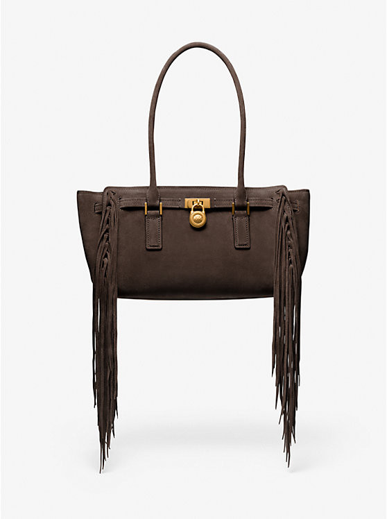 Hamilton Moderne Small Fringed Suede Satchel | Michael Kors US