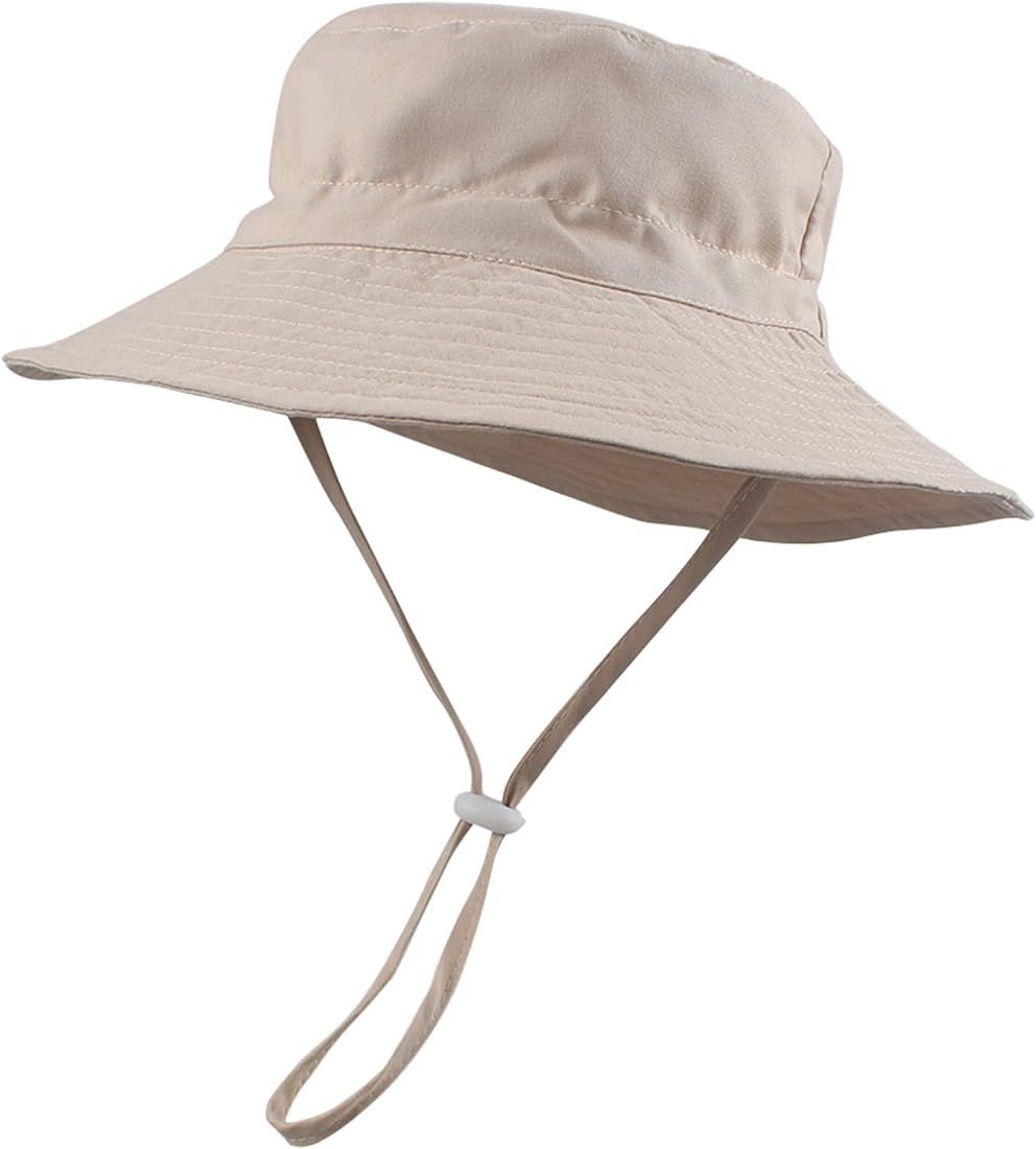 Peecabe Baby Sun Hat Girls Toddler Hat Adjustable Kids Bucket Hat Summer Baby Boy Sun Protection ... | Amazon (US)