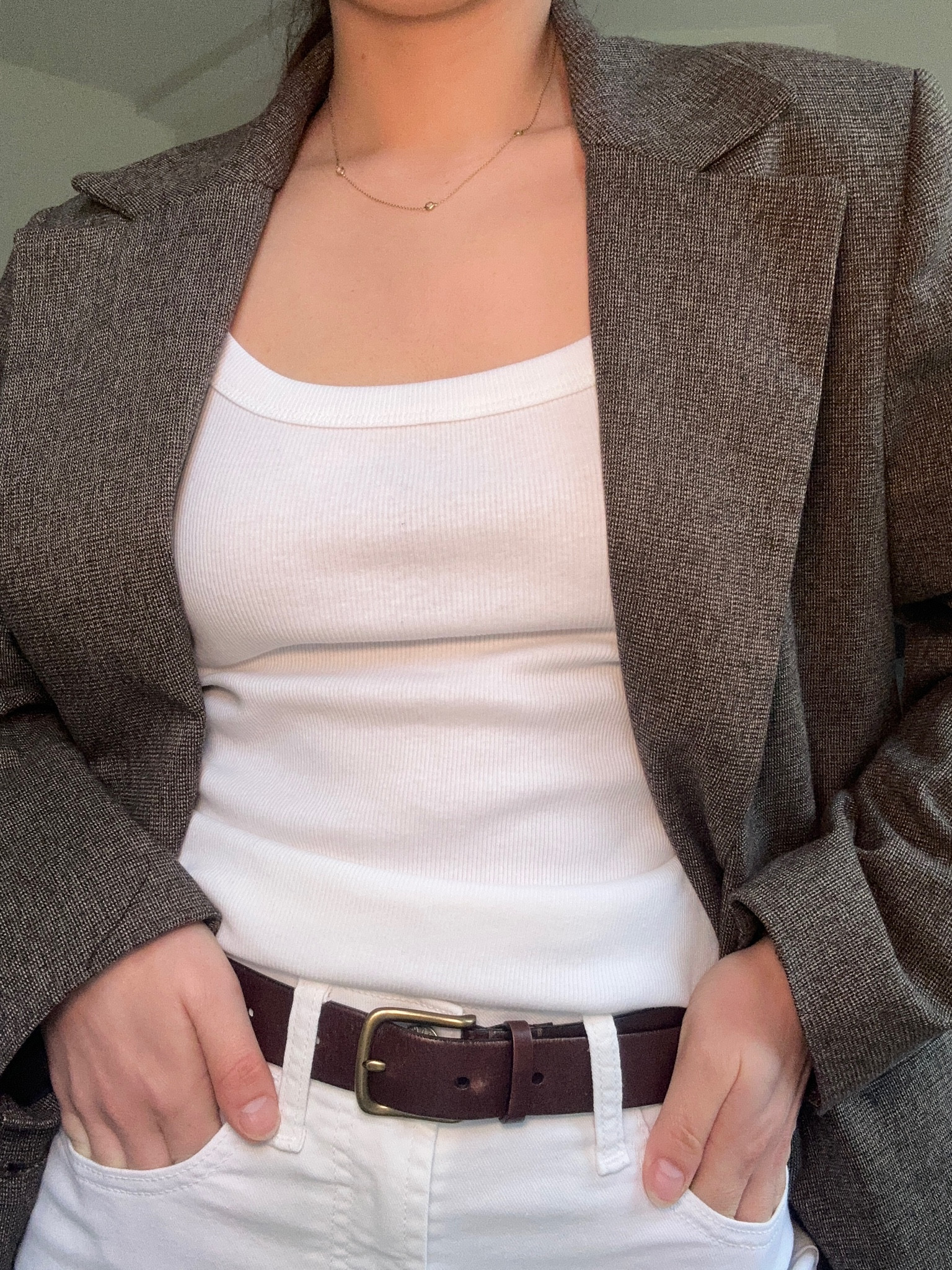 White and brown today 

#LTKstyletip #LTKworkwear #LTKSeasonal