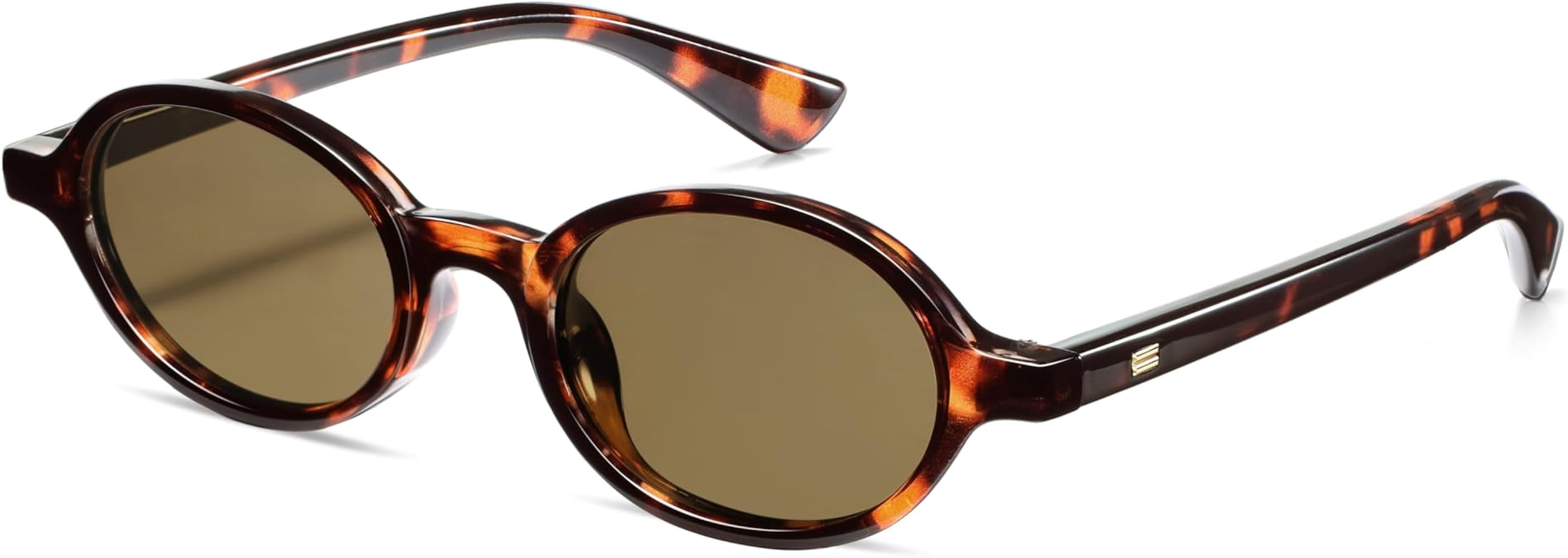 Appassal Retro Small Polarized Sunglasses Womens Mens, 90s Trendy Slim Oval Frame Cute Sunnies AP... | Amazon (US)