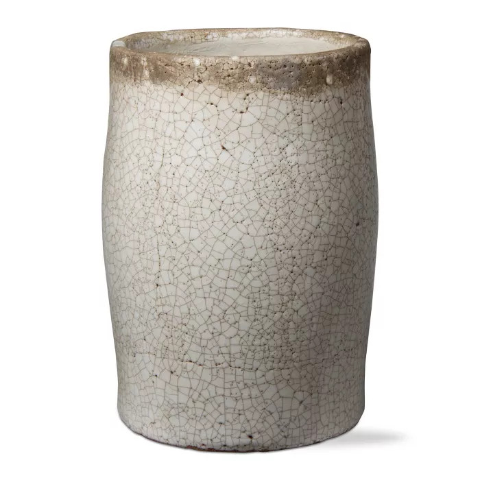 TAG Crackle Glazed Rustic Vase Tall Ivory | Target