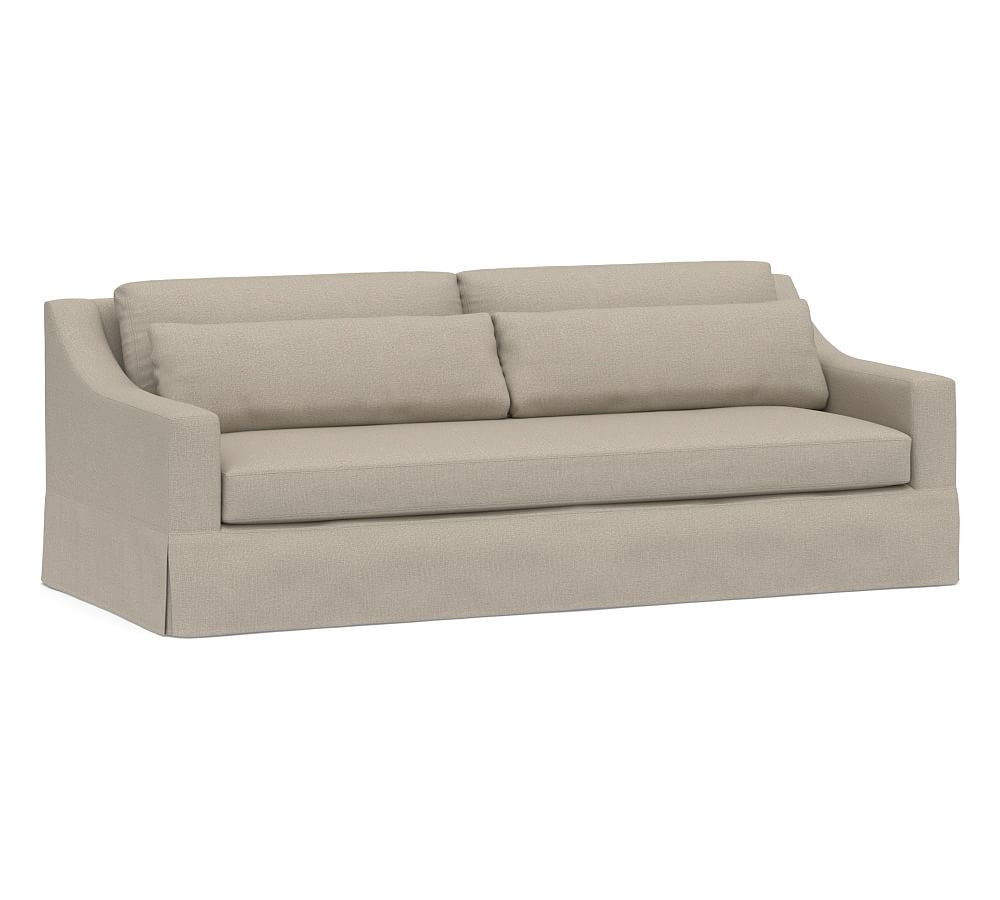 York Slope Arm Deep Seat Slipcovered Sofa (60" - 108") | Pottery Barn (US)