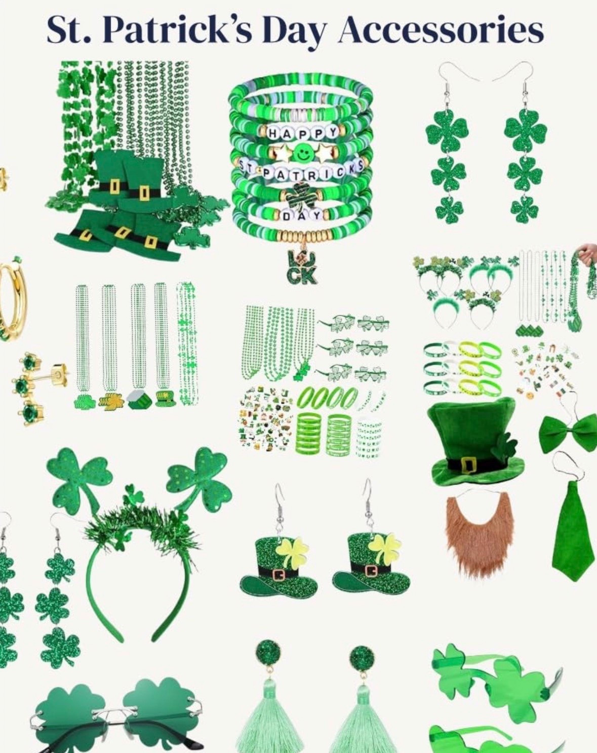 Sharing some cute St. Patrick’s Day accessories if you want a little festive touch - earrings, bracelets, headbands, and more.

Share this with someone who loves a good St. Patrick’s Day outfit.

st patricks day accessories | st patricks day outfit ideas | green accessories for st patricks day | shamrock earrings headbands bracelets | festive st patricks day outfits

#StPatricksDay
#HolidayStyle
#SeasonalStyle
#LTKStyle
#OutfitIdeas