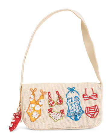 Bikini Beaded Shoulder Bag For Women, Leather | TJ Maxx