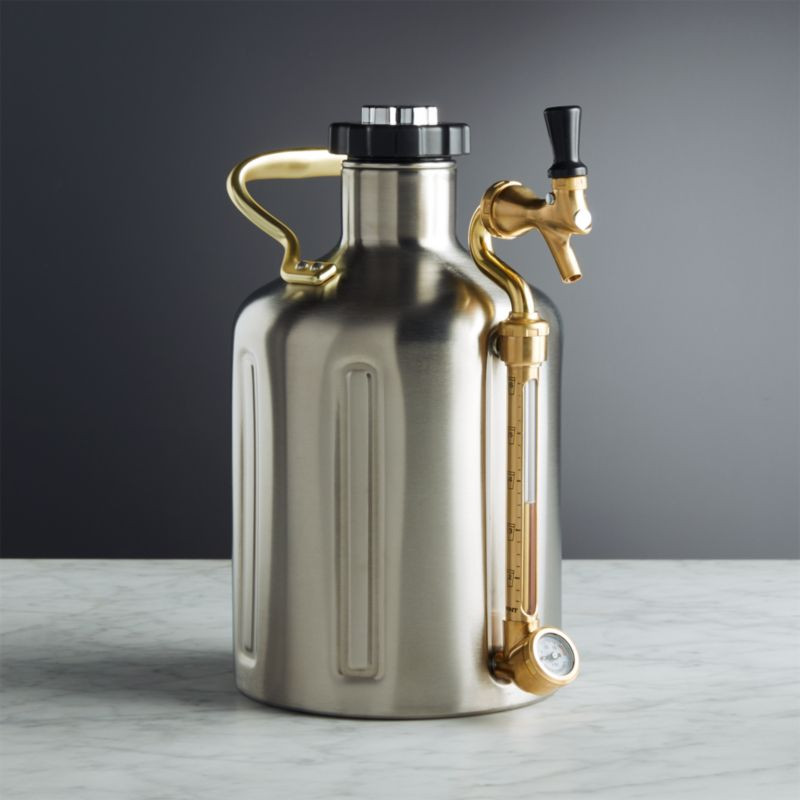 GrowlerWerks Pressurized Growler 128-Oz. uKeg + Reviews | Crate and Barrel | Crate & Barrel
