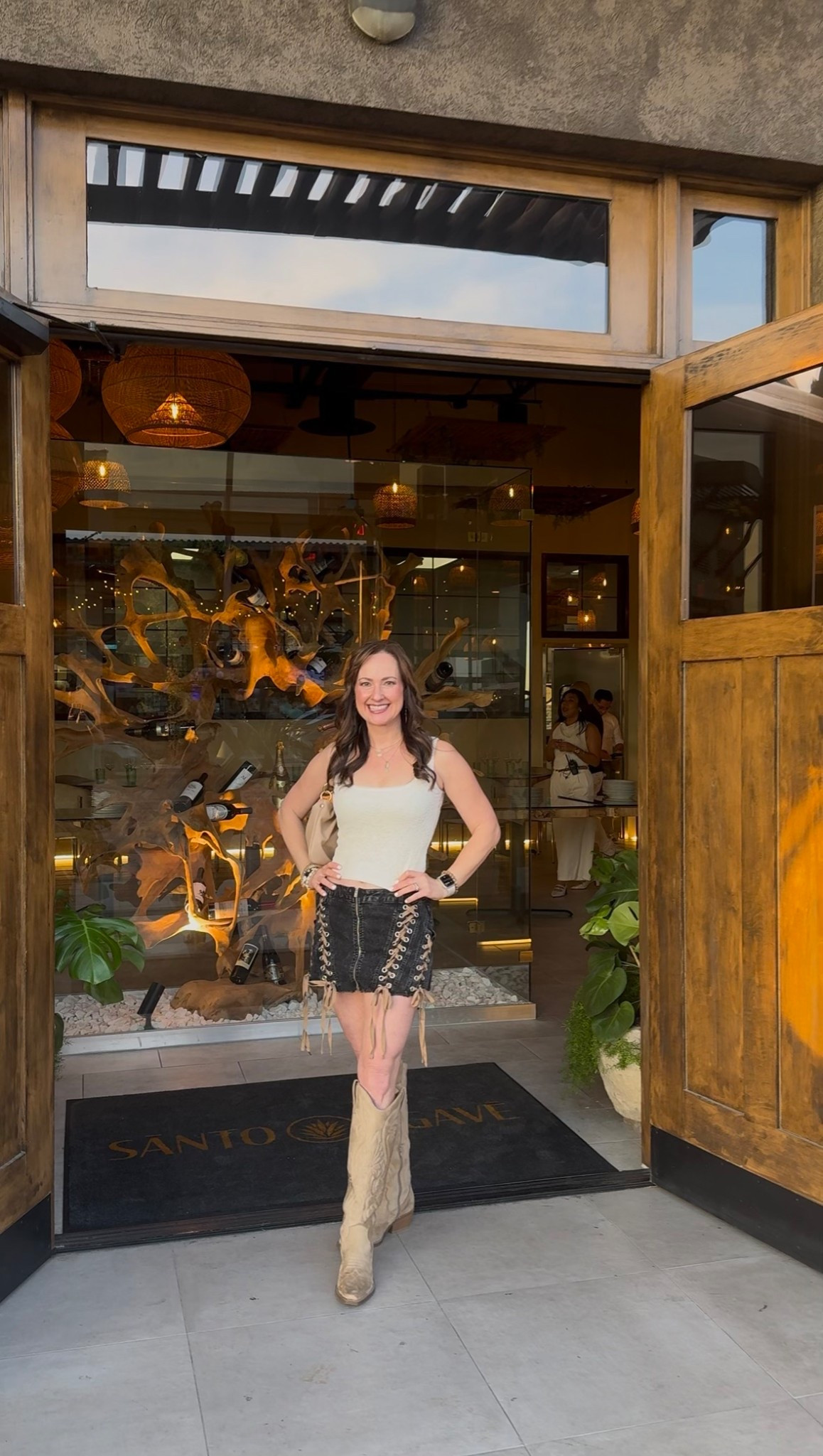 Check out my Instagram post for the video! Jean skirt country concert outfit, cowboy boots, cream, colored white lace, tank top girls night out date night festival, summer outfit, casual outfit purse ￼

#LTKootd #LTKgrwm #LTKdayinmylife