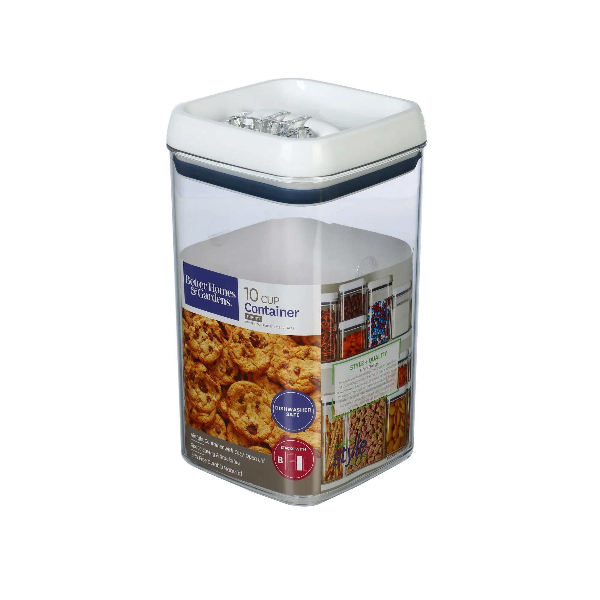 Better Homes & Gardens Square Flip-Tite Storage Container | Walmart (US)