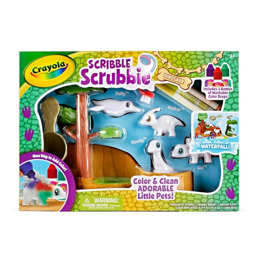 Crayola Scribble Scrubbie Pets Dinosaur Waterslide, Dinosaur Toys for Kids, Pet Grooming Toy, Gif... | Amazon (US)