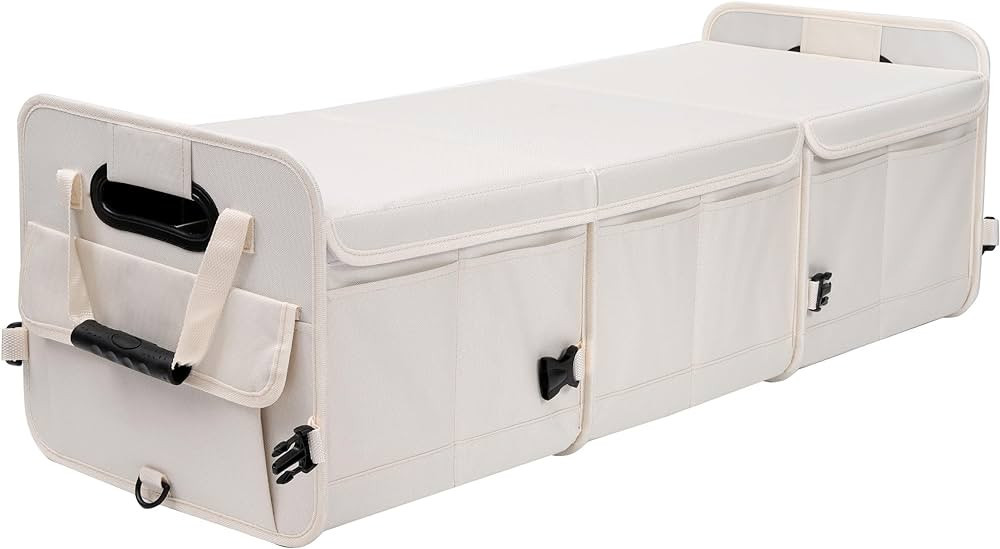 AOKJOY Car Trunk Organizer with Lid Storage Collapsible Multi Compartment Adjustable Straps for S... | Amazon (US)