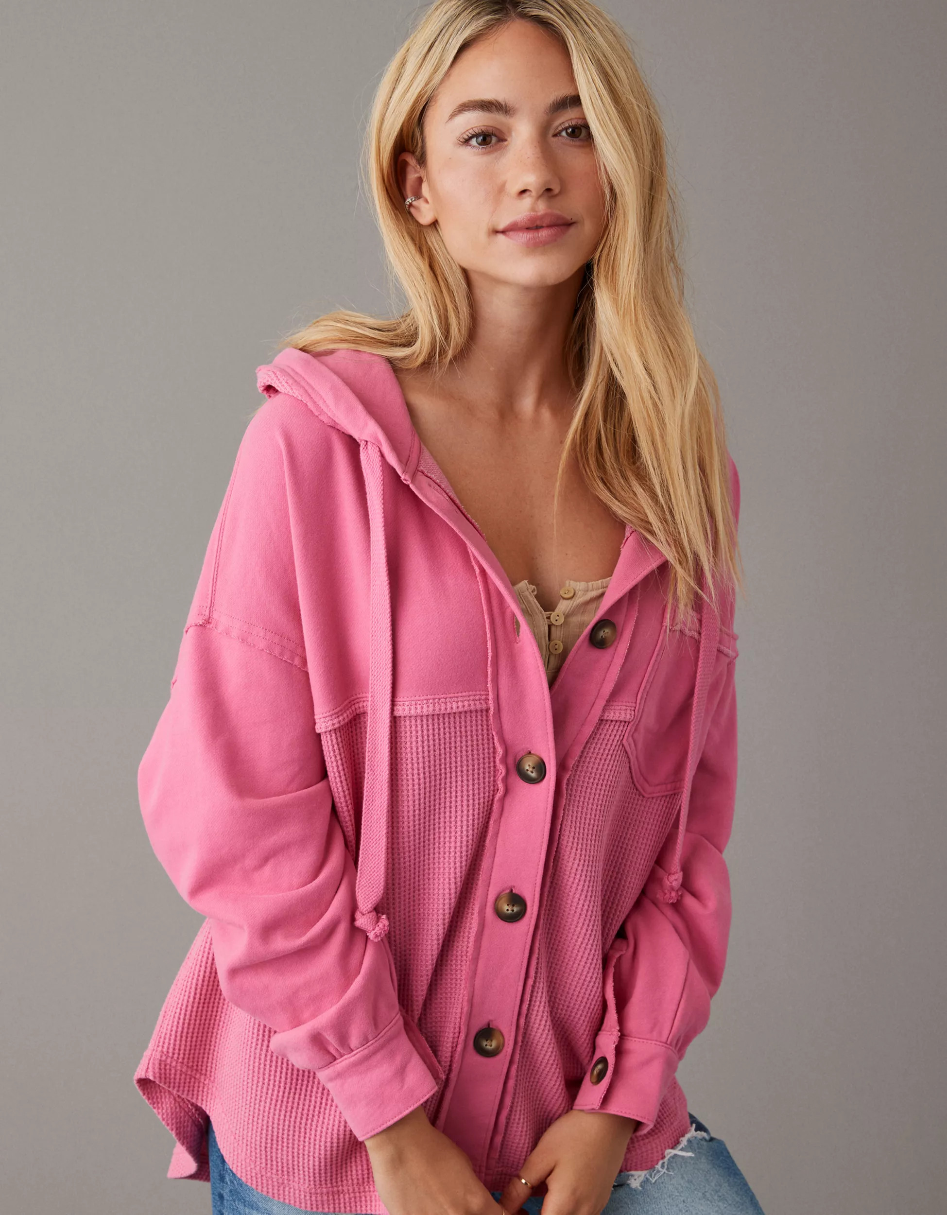 AE Big Hug Hooded Shacket | American Eagle Outfitters (US & CA)