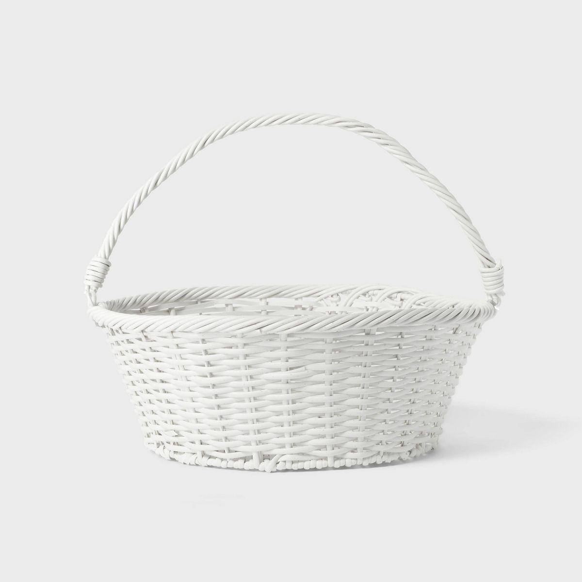 14.5" Polyethylene Willow Easter Basket White - Spritz™ | Target