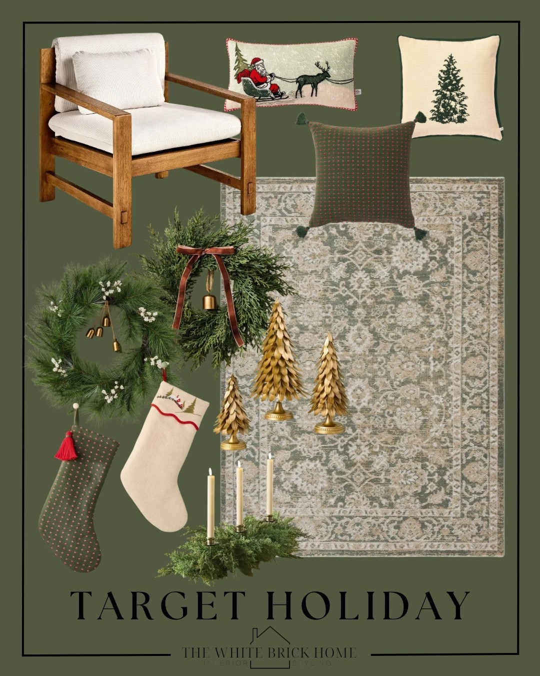 New holiday finds from Target that are absolutely beautiful - full of texture and affordable finds! 

Holiday, holiday decor, holiday ideas, throw pillows, Christmas, Christmas decor, Christmas decorations, holiday decorations, wreath, Christmas wreath, Christmas decor, home decor ideas, rug, green rug, Christmas pillows, affordable Christmas decor, stockings, Christmas, target, target home decor, target home decoration, target Christmas