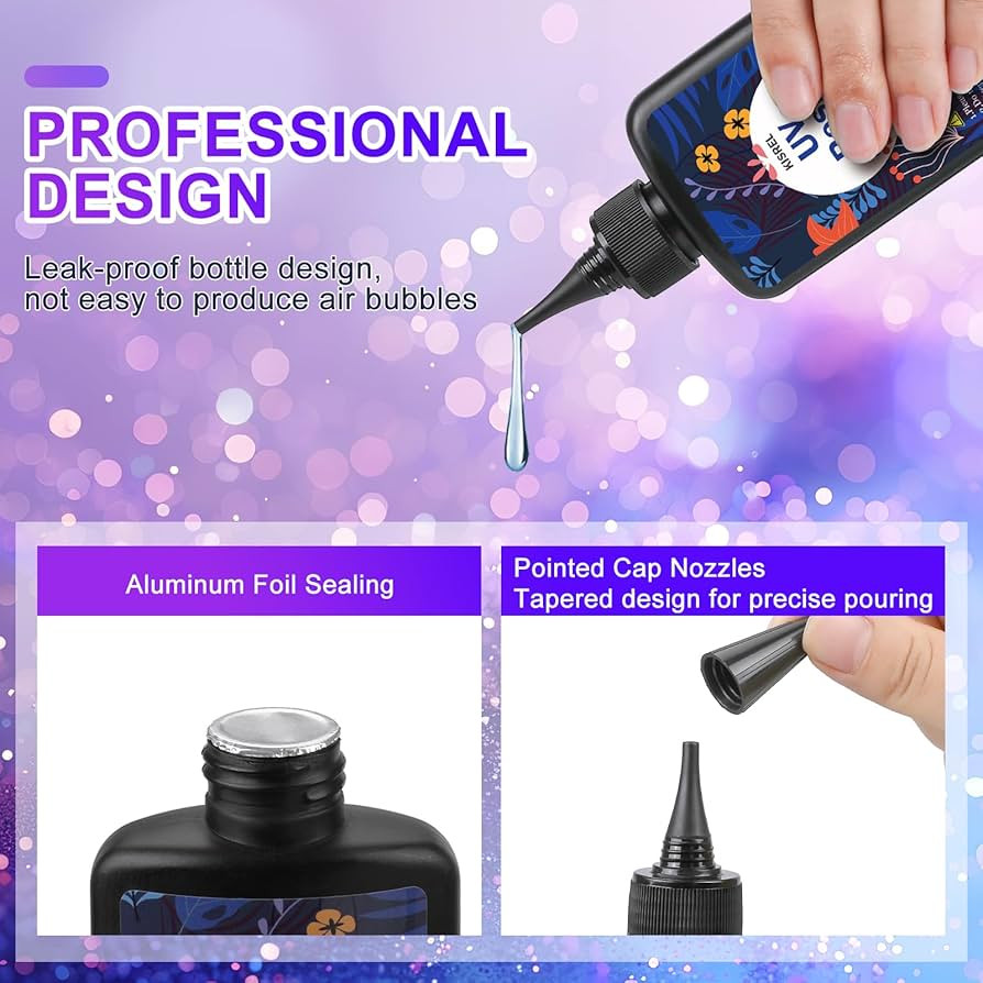 KISREL UV Resin with Light - 200g Upgraded Hard Type Crystal Clear Ultraviolet Curing UV Resin Ki... | Amazon (US)