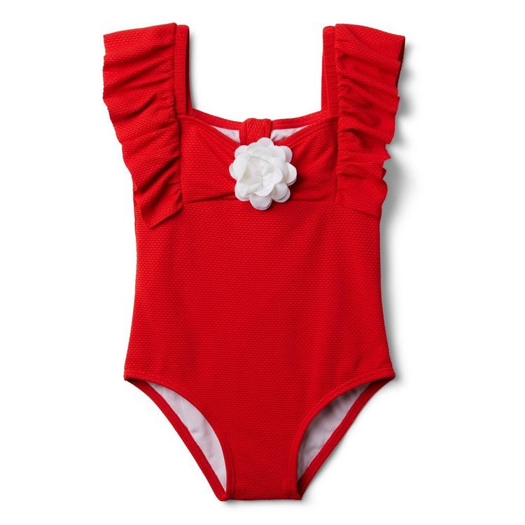 Rosette Ruffle Sleeve Swimsuit | Janie and Jack