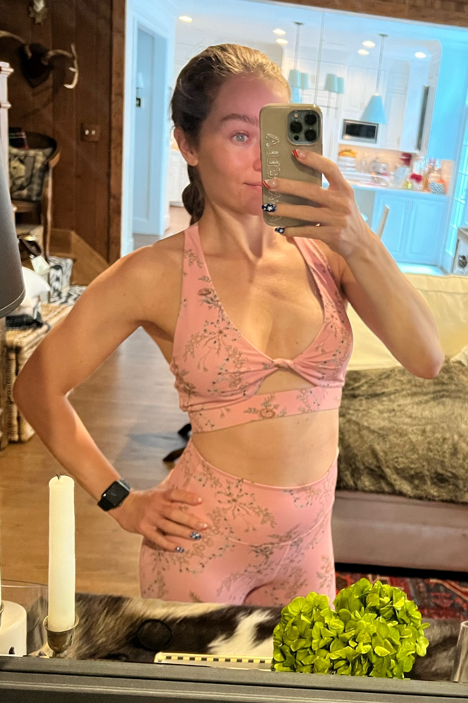 Loveshack Fancy x Beach Riot 
🎀 💛🎀

Obsessing over this set! Beach Riot had the most buttery soft activewear. And mixing it with LSF is a double win!

It looks like the leggings have sold out but the top is available AND ON SALE! 

I’m a 34B/C and wear a medium.

#loveshackfancy #beachriot #activewearset #activewear #pinkset #workout #fitfashion #fitnessfashion

#LTKSeasonal #LTKfit