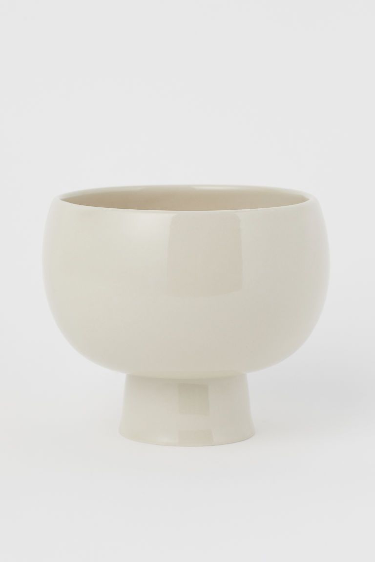 H & M - Ceramic Plant Pot - White | H&M (US + CA)
