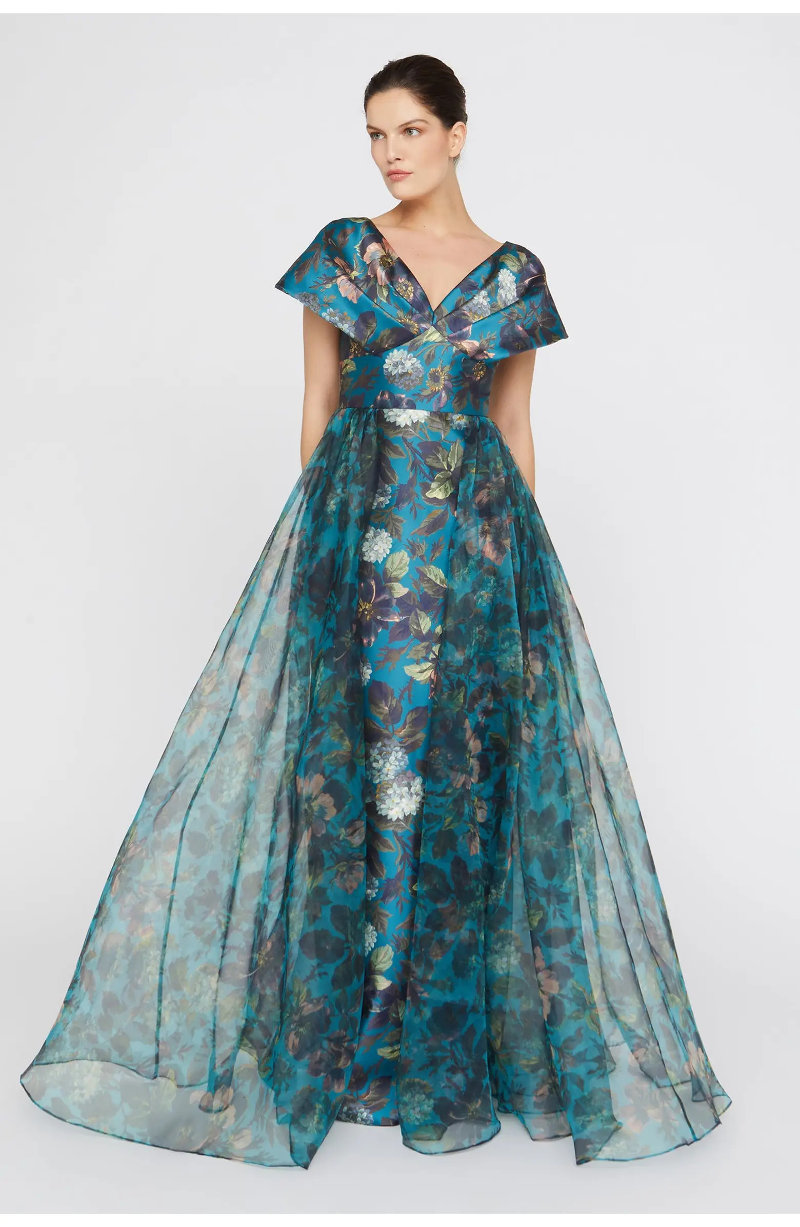 Azaria Draped V Neck Gown | Nordstrom