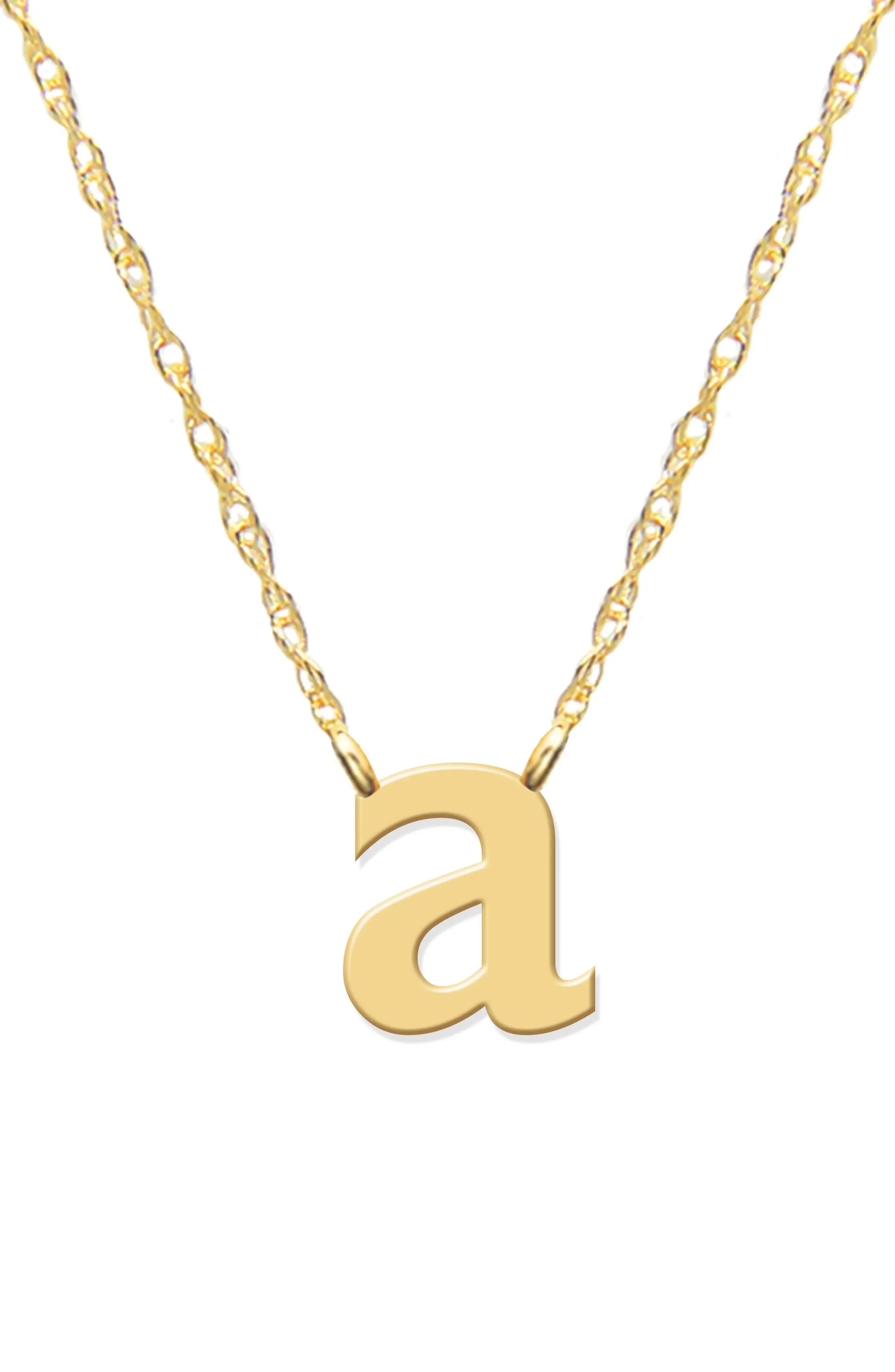 Jane Basch Designs Lowercase Initial Pendant Necklace | Nordstrom