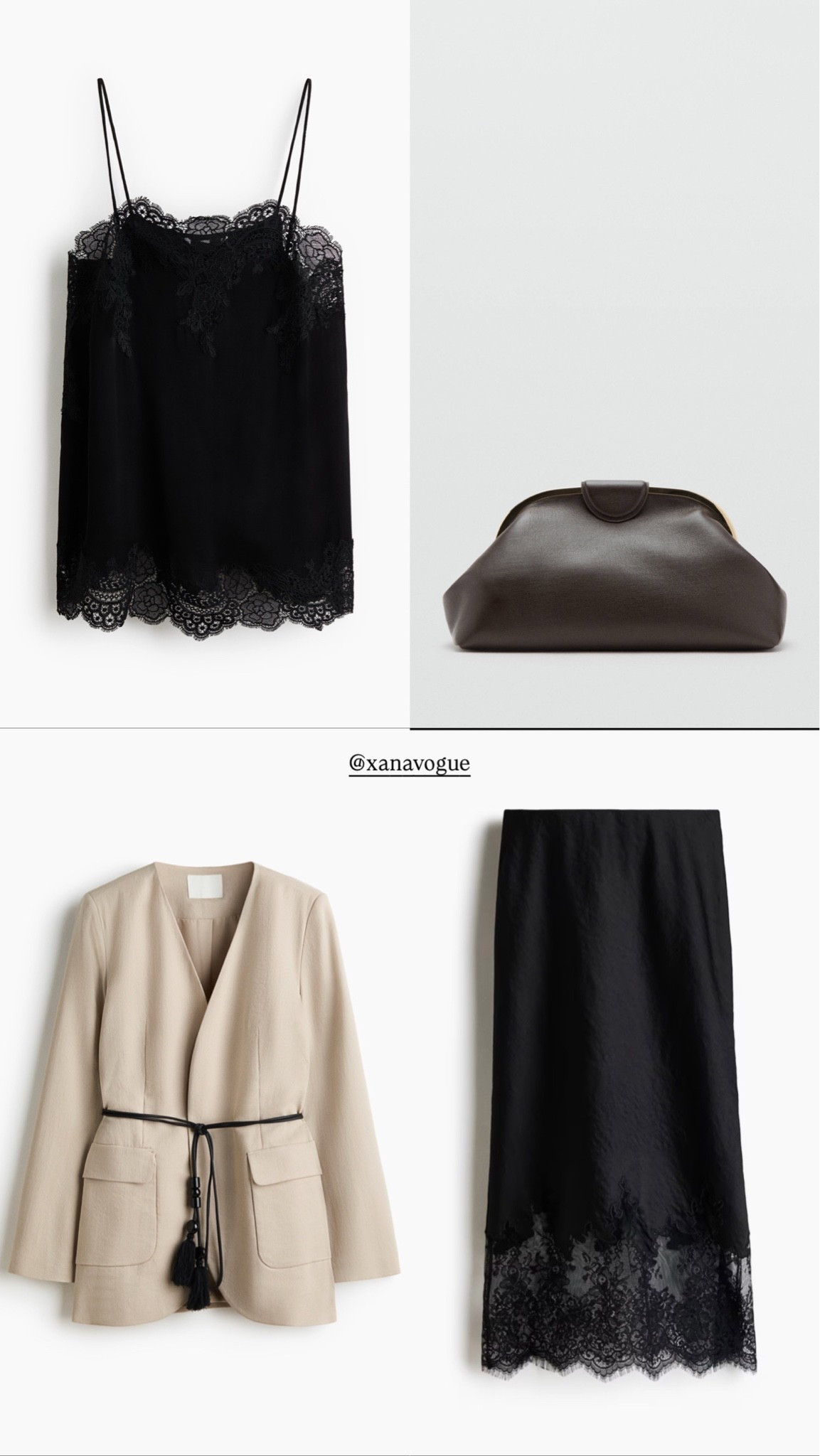 Black Satin Skirt Elevated Outfit

A timeless black satin skirt with lace trim styled with a lace camisole, a tailored neutral blazer and a dark structured clutch. Elegant without feeling too formal and perfect for dinner, events, evenings out or an elevated everyday look.

🔎 black satin skirt, lace trim skirt, lace camisole, blazer outfit, elegant outfit, dinner outfit, evening style, neutral tailoring, satin skirt outfit, timeless wardrobe, fall fashion

#LTKuk

#LTKeurope #LTKstyletip #LTKworkwear