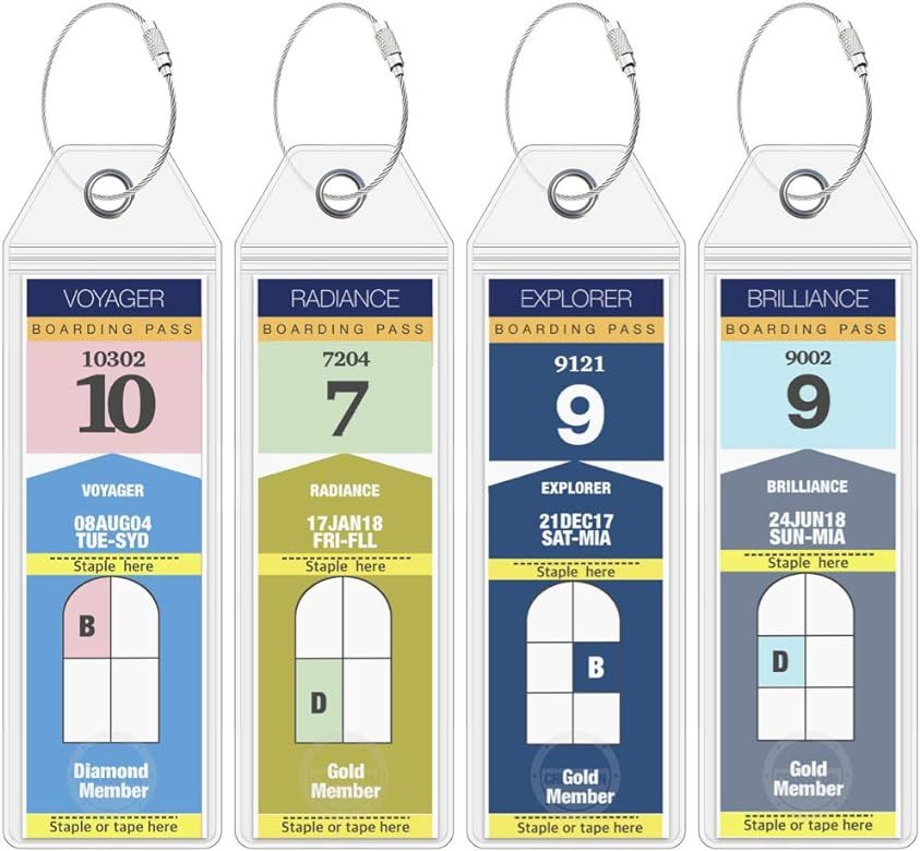 Royal Caribbean Luggage Tag Holders by Cruise On - Fits All Royal Caribbean Ships & Tags for Crui... | Amazon (US)