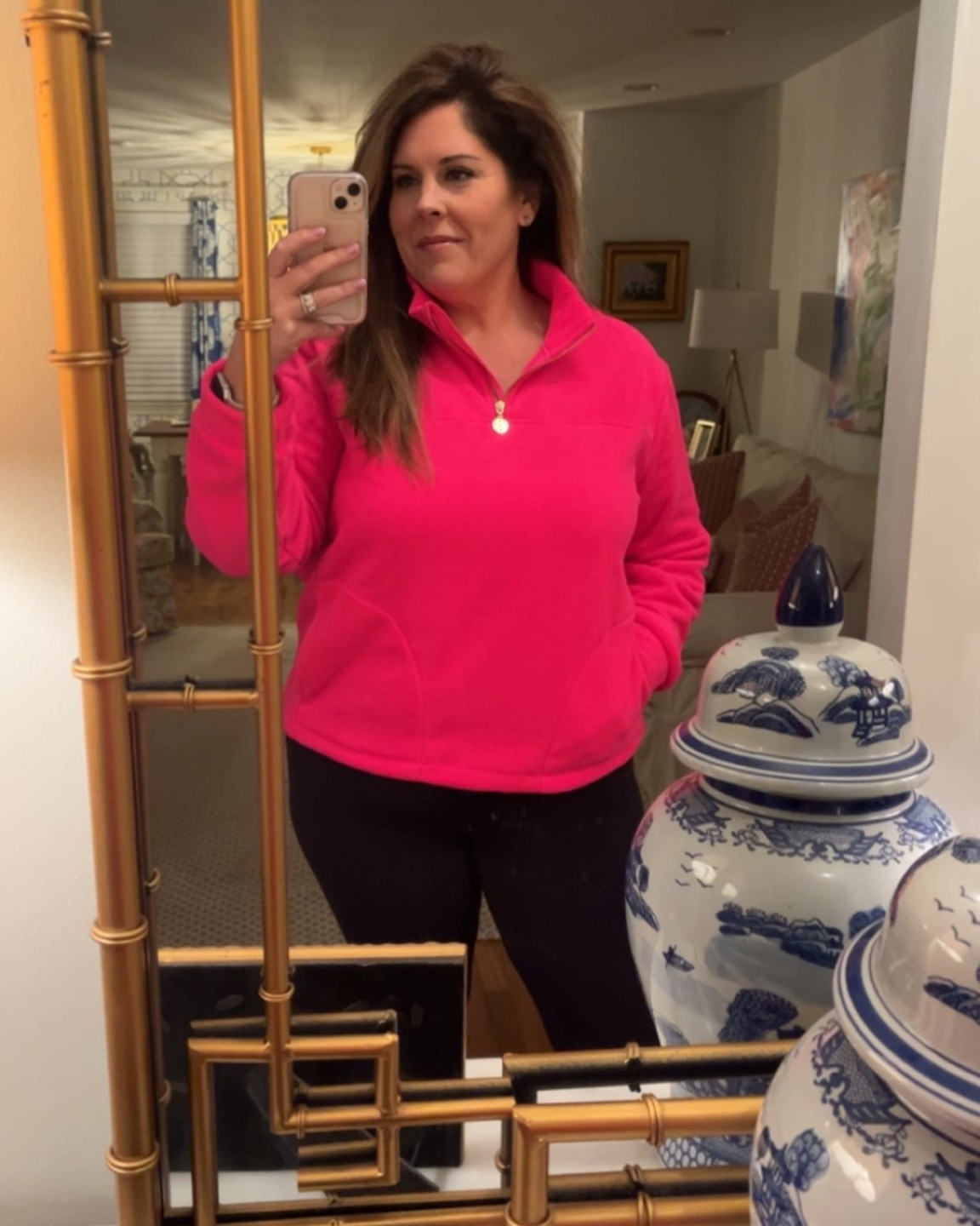 Cutest hot pink fleece pullover ⭐️  

#LTKstyletip #LTKmidsize #LTKover40