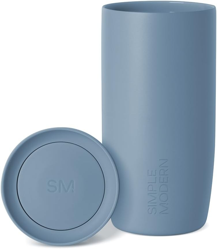 Simple Modern Insulated Travel Coffee Mug 360° Lid | 16oz | Blue | Amazon (US)