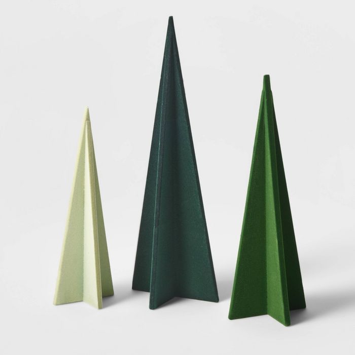 3pk Modern Christmas Tree Decorative Figurine Set - Wondershop™ | Target