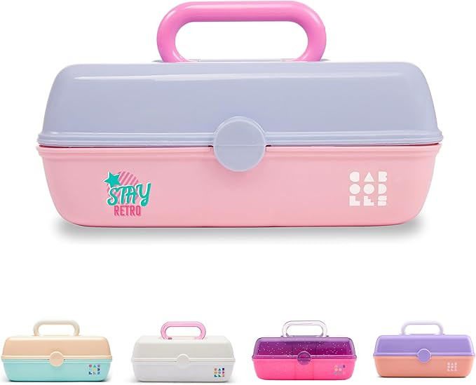 Caboodles Pretty in Petite Makeup Box, Hard Plastic Organizer Box, 2 Swivel Trays, Fashion Mirror... | Amazon (US)