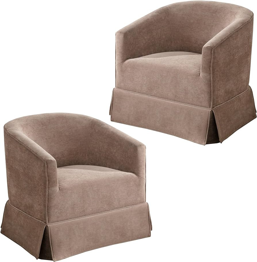 Locus Bono Swivel Accent Chair Set of 2, Upholstered Swivel Chair for Small Space, 360 Degree Fab... | Amazon (US)