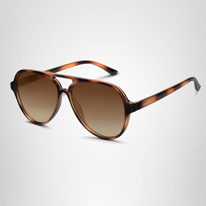 SOJOS Classic Polarized Aviator Sunglasses for Women Men, Retro Trendy Aviators Shades SJ2201 | Amazon (US)