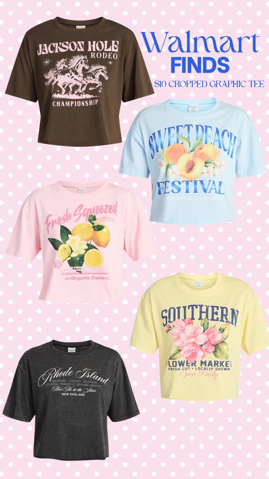 Walmart Finds 🩷☀️ $10 cropped t shirts! 

#LTKmomlife #LTKSeasonal #LTKootd