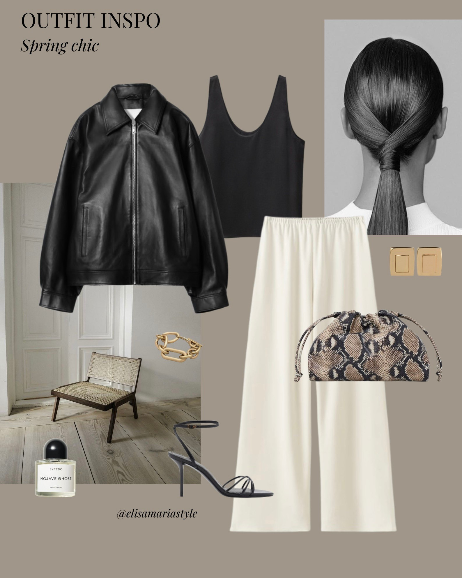 Leather jacket spring outfit idea 🤍

#LTKbag #LTKspring