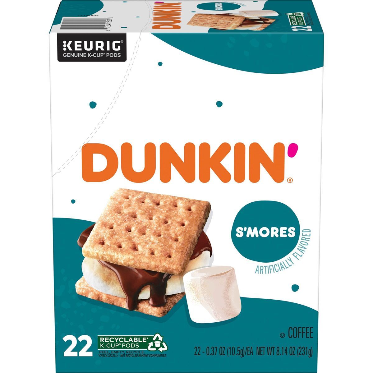 Dunkin' S'mores Medium Roast Keurig K-Cup Pods - 22ct | Target