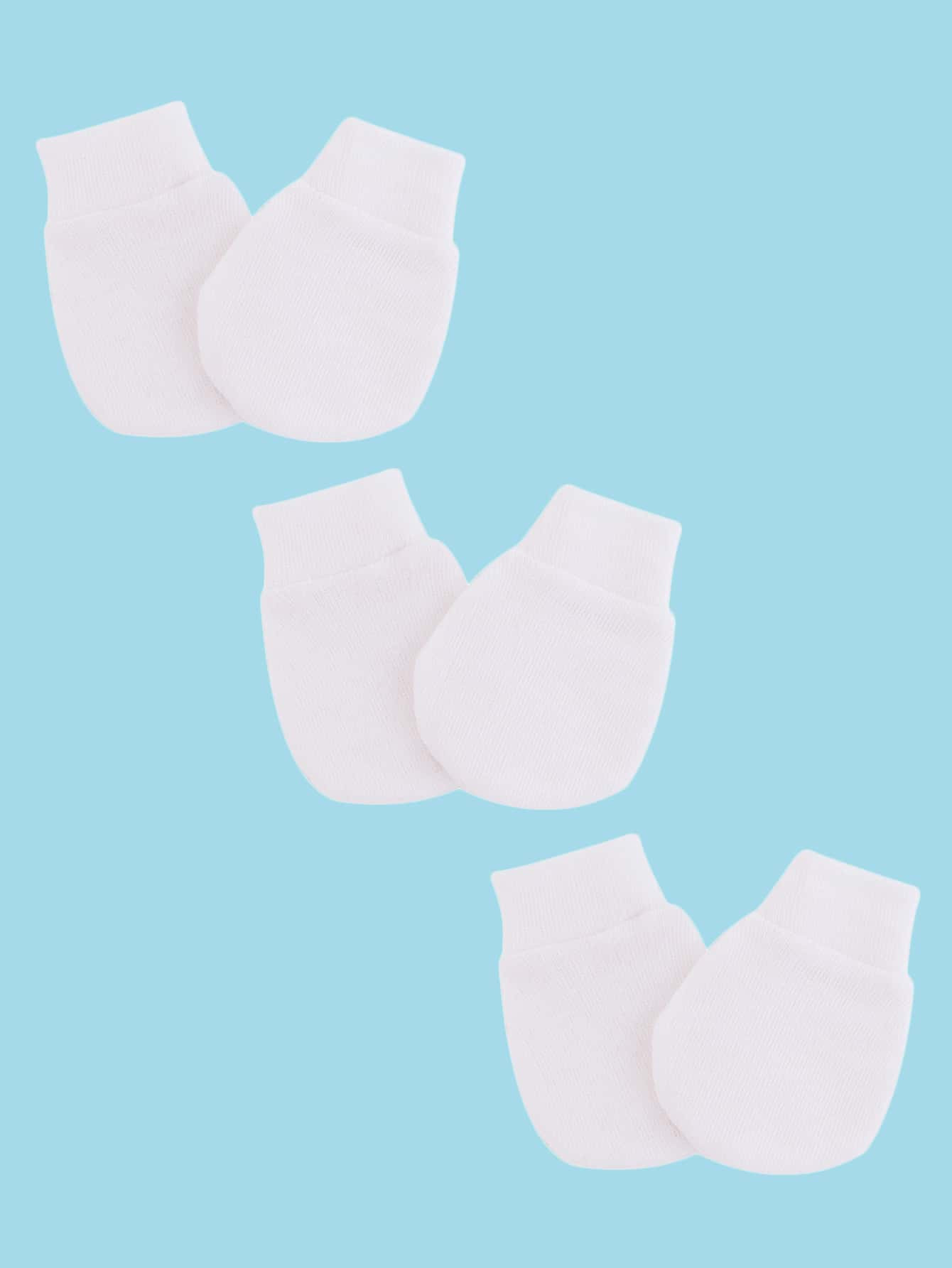 3pairs Baby Solid Gloves | SHEIN