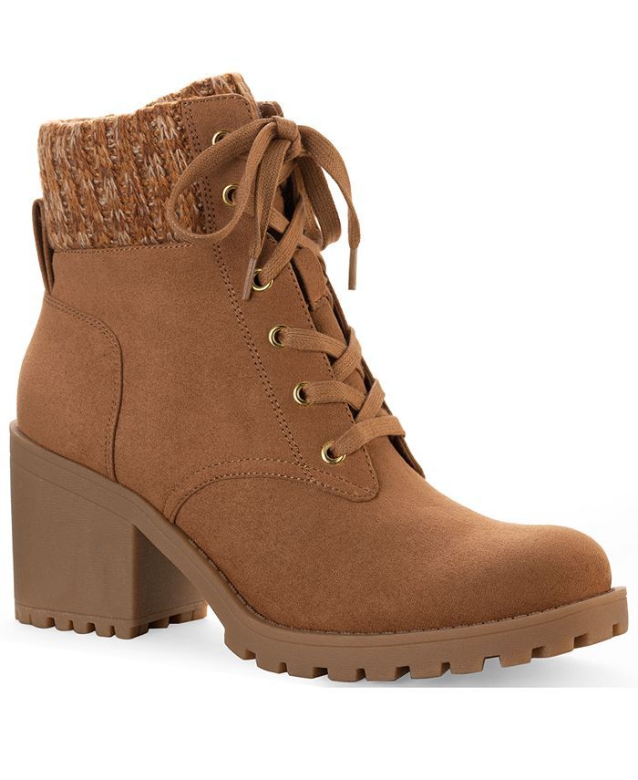 Sun + Stone Romina Lace-up Hiker Booties, Created for Macy's & Reviews - Booties - Shoes - Macy's | Macys (US)