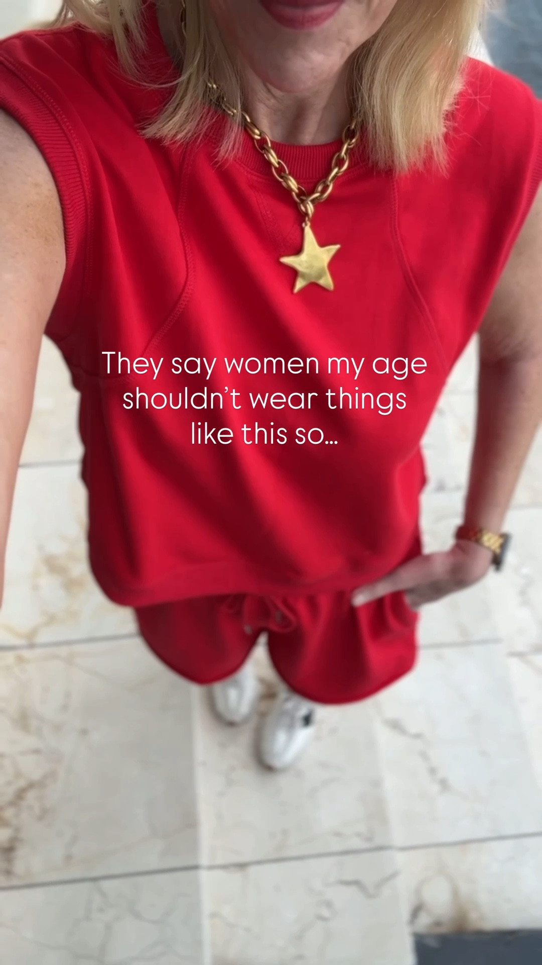 Wearing my true size medium in this set in both the red and blue! I love it and the quality has seriously impressed me! 

#LTKSaleAlert #LTKOver40 #LTKFindsUnder50