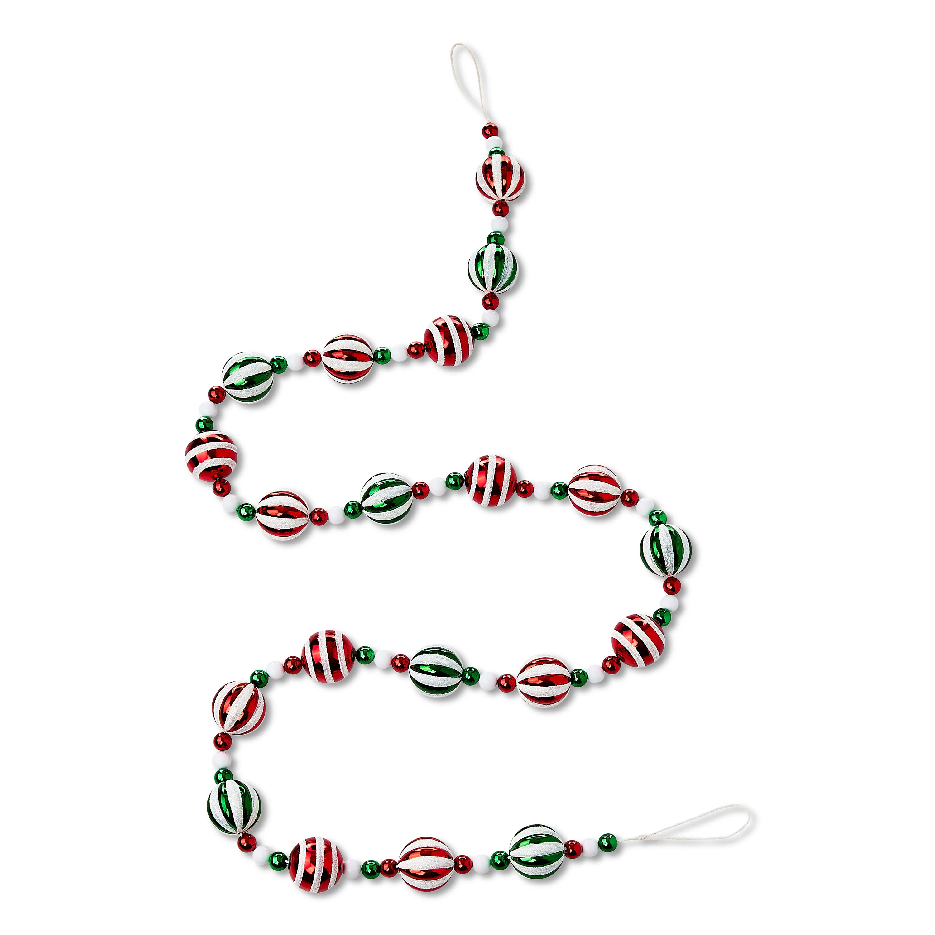 Candy Stripe Christmas Garland, Red and Green, 6', by Holiday Time | Walmart (US)