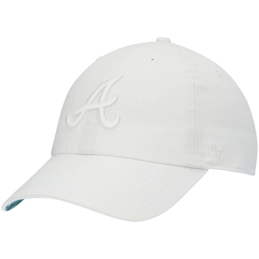 Men's Atlanta Braves '47 White Fashion Color Undervisor Ballpark Clean Up Adjustable Hat | MLB Shop